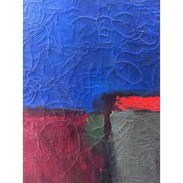 Mid-Century Modern Abstract Painting With Crackle Textures For Sale In Miami - Image 6 of 10
