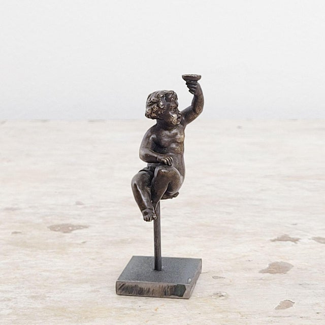 Small Bronze of Possibly a Young Bacchus, 17th or 18th C. For Sale - Image 4 of 7