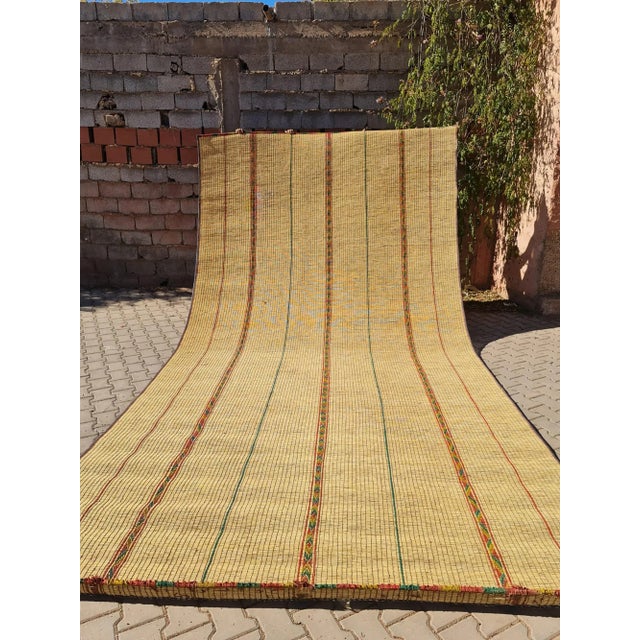 1970s Tuareg Mat Rug - 8'9'' X 17'2'' Ft For Sale - Image 5 of 5