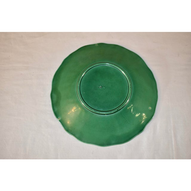 Ceramic Pair of 19th Century English Majolica Plates For Sale - Image 7 of 13