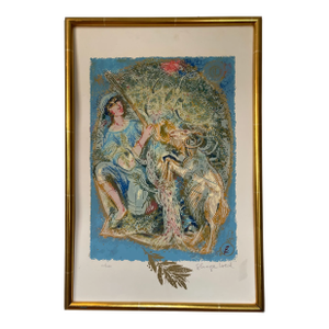 "The Shepherdess" by Shraga Weil Signed Limited Edition Serigraph
