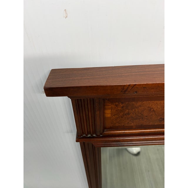 Hekman Furniture Burled Wood Wall Mirror For Sale - Image 11 of 11