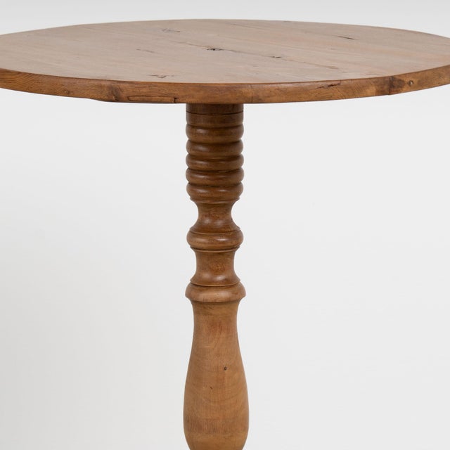 19th Century Swedish Pine Small Pedestal Side Table For Sale - Image 6 of 14