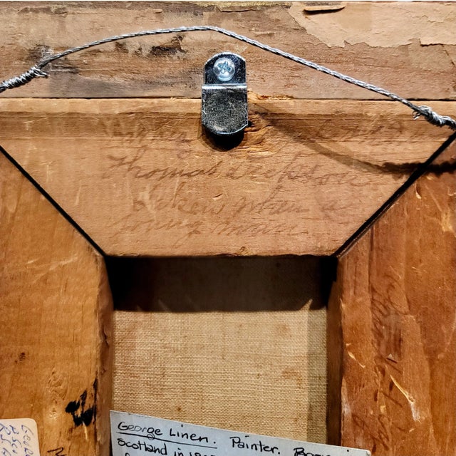 George Linen -Cabinet Portrait of a Young Scottish-19th Century Oil Painting For Sale - Image 9 of 11