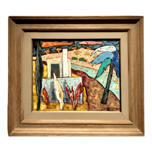 "La Casita" Colorful Southwestern Landscape by Jacques Lamy