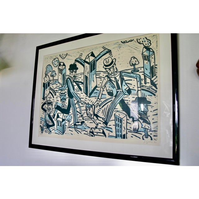 Blue Antonio Ségui, The Traveler Without Luggage, 1991, Linocut For Sale - Image 8 of 10