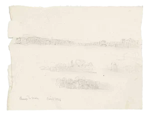View of Champ De Mars, Original Drawing, 1826