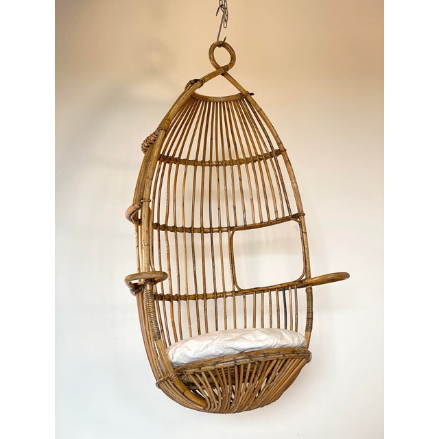 Hanging Bamboo Armchair, 1970s For Sale - Image 5 of 15