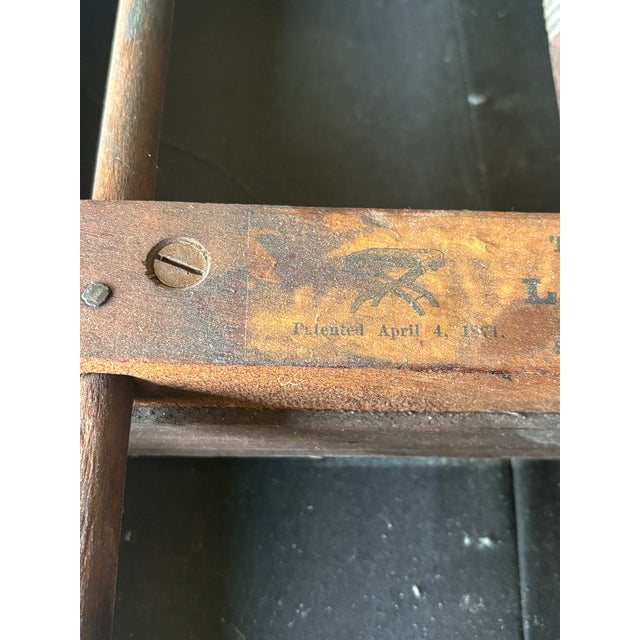 Antique Victorian Adjustable X Form Piano Bench L. Postawka Boston, Usa 1870s For Sale - Image 10 of 11