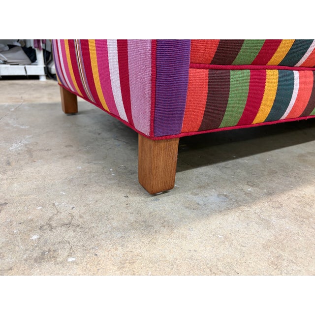 Danish Sofa in Hamaca Rojo Fabric by Angelo Donghia, 1960s, Svenskt Tenn For Sale - Image 13 of 14