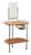 Metal and Marble Vanity with Beveled Mirror For Sale