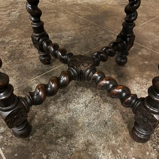 Antique French Renaissance Octagonal Barley Twist End Table For Sale - Image 11 of 12