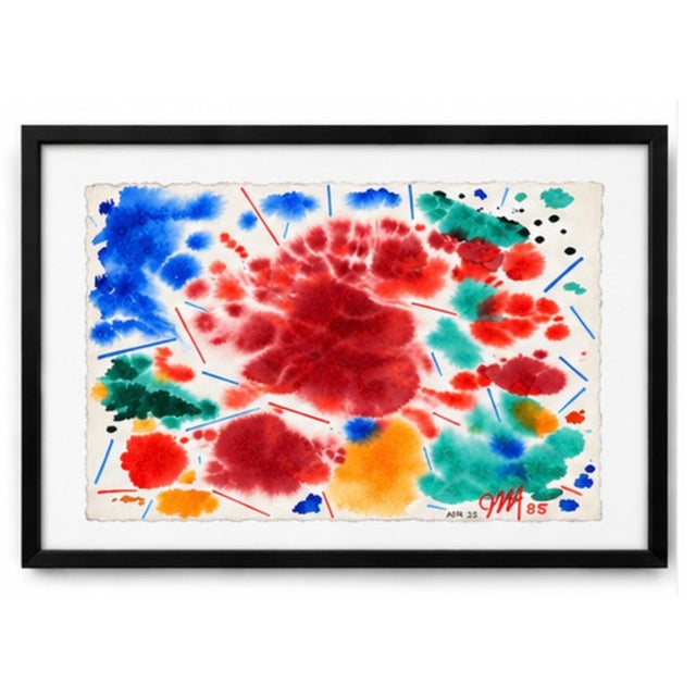 Paper Important Museum Abstract Expressionist Watercolor #4 James McCray, Dated ‘85, Signed, 22.25” X 31” For Sale - Image 7 of 10