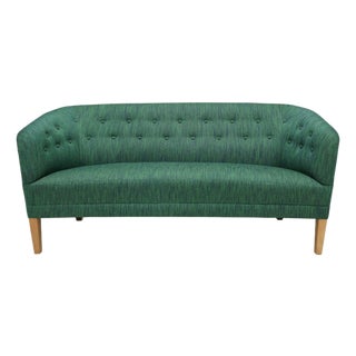 Attributed to Ludvig Pontoppidan Danish Cabinetmaker Wool Sofa, Circa 1940 For Sale