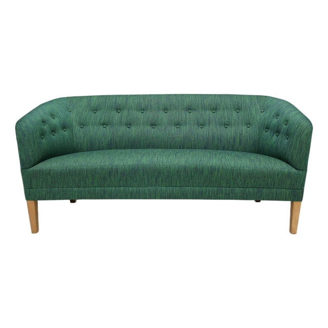 Attributed to Ludvig Pontoppidan Danish Cabinetmaker Wool Sofa, Circa 1940 For Sale