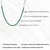 Modern 3.85ct Round Emerald Tennis Necklace With Paperclip Chain in 18k Gold For Sale - Image 13 of 18