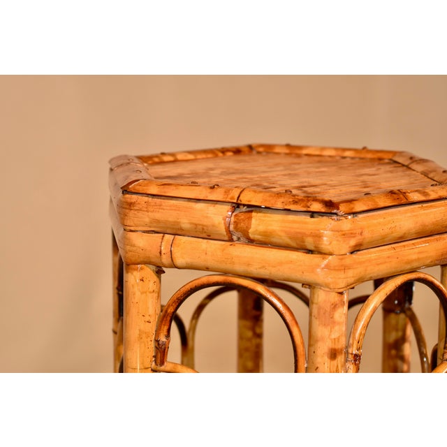 Wood Circa 1960's Tortoise Bamboo Plant Stand For Sale - Image 7 of 7
