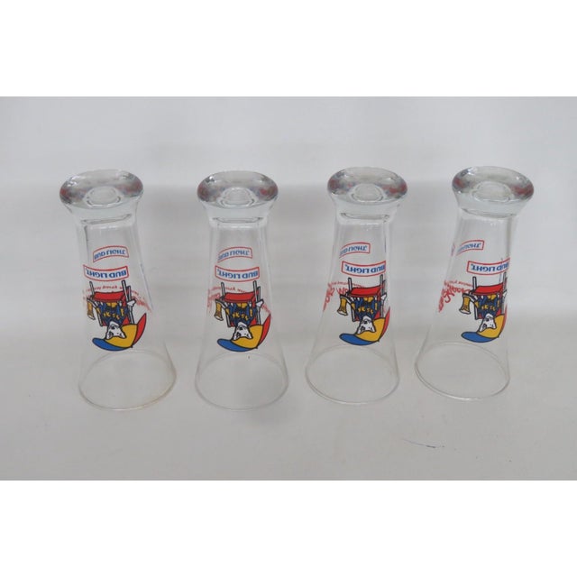 Bud Light Pilsner Glasses Set of 4 Spuds MacKenzie 1987 Anheuser Busch Inc 4842b For Sale - Image 9 of 9
