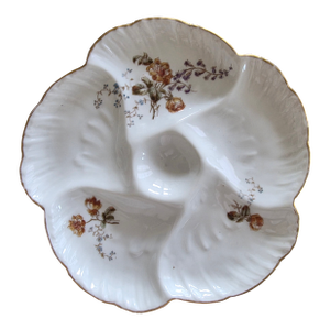 Antique French Oyster Plate With