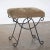 Not Yet Made - Made To Order Panoplie Iron Loop Stool, Sage Chenille For Sale - Image 5 of 9