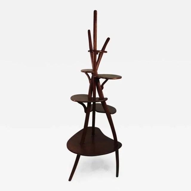 Outstanding Organic Modern Sculptural Tiered Wood Stand For Sale - Image 9 of 9