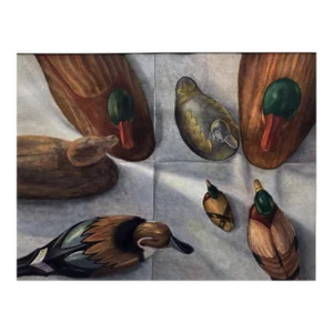 "Sitting Ducks" Patricia Hunter Realist Watercolor Painting
