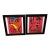 1970s Peter Keil Cubist Red Portrait Paintings a Pair For Sale