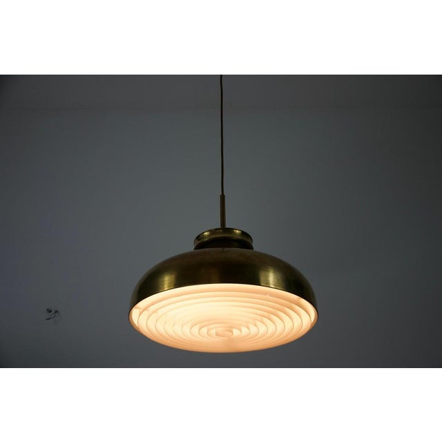 Mid-Century Modern Danish Brass Pendant Lamp, 1970s For Sale - Image 4 of 15