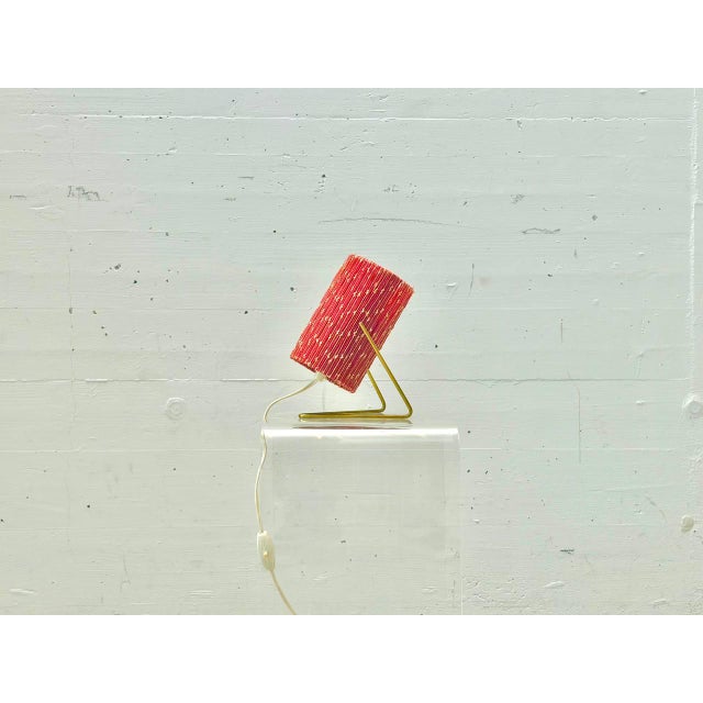 Table Lamp with Fabric Shade and Brass Frame, 1960s For Sale - Image 16 of 16