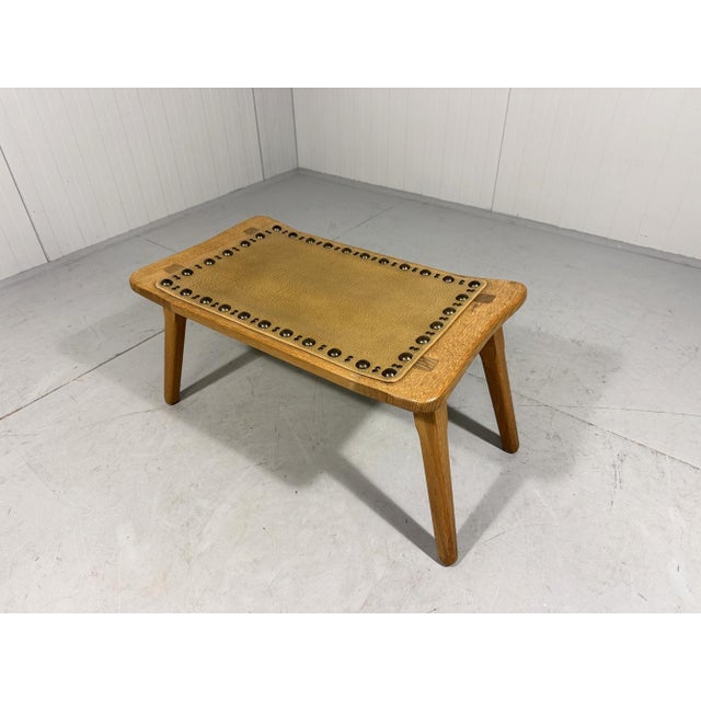 Small Vintage Blond Oak Stool, 1960s For Sale - Image 10 of 16