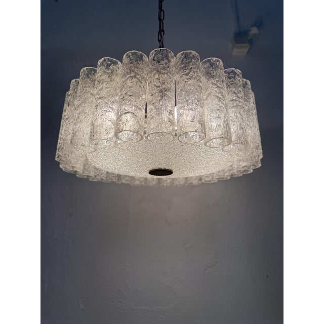 Ice Glass Pendant Light from Doria Leuchten, Germany, 1970s For Sale - Image 13 of 18