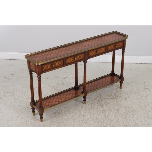 Age: Approx: 10 Years Old Details: Brass Capped Feet Brass Gallery Top Dovetailed Drawer Construction High Quality...