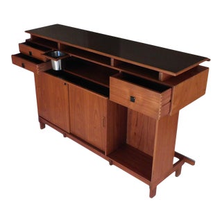 1960s Dyrlund Danish Teak Dry Bar For Sale