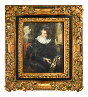 Portrait of Ludovicus Nonnius by Peter Paul Rubens Reproduction Framed 23in × 26.5in
