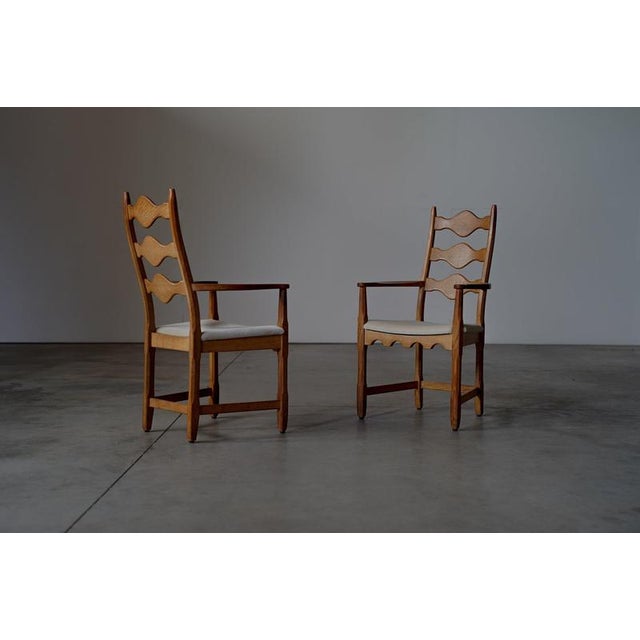 Highback Dining Chairs by Henning Kjaernulf, Denmark, 1960s, Set of 2 For Sale - Image 4 of 8