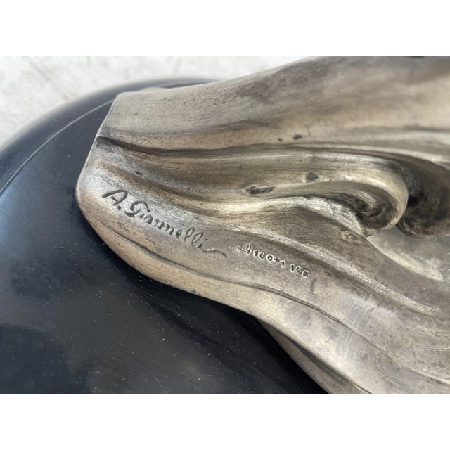 Silver-Plated Table Lamp with Dolphins, 1970s For Sale - Image 4 of 12