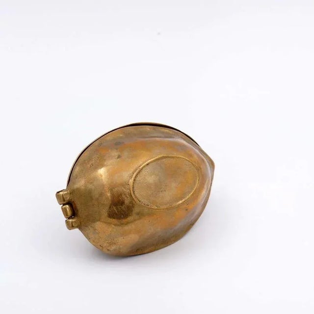 Vintage Walnut-Shaped Brass Nutcracker, Italy, 1970s For Sale - Image 3 of 12