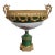 Mid-20th Century French P. Limoges Hand-Painted Porcelain & Gilt-Metal Pedestal Centerpiece Bowl For Sale