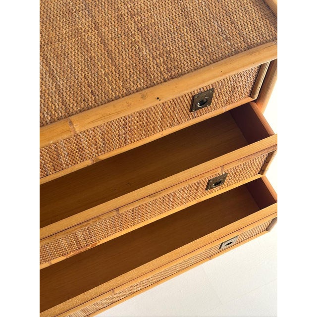Vintage Rattan Chest of Drawers from Dal Vera, 1970s For Sale - Image 10 of 14
