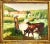 Beautiful vintage shepherdess with her herd of cows. Stunning pastoral Realism for farmhouse interiors. Condition: in good...