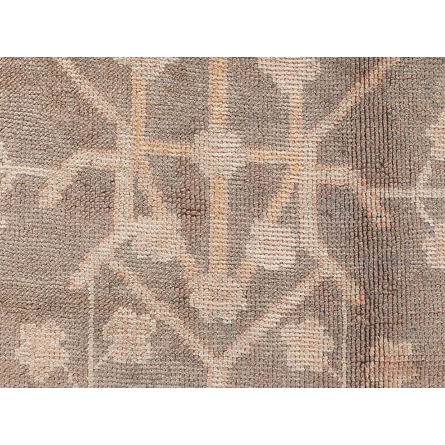 Textile Antique Turkish Oushak Rug For Sale - Image 7 of 12