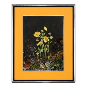 "Yellow Daises" - Watercolor on Illustration Board by Olga Degles