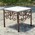 White Vintage Patinated Wrought Iron Scroll Side Table For Sale - Image 8 of 10