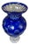 Vintage Crystal Blue Vase, 1950s For Sale
