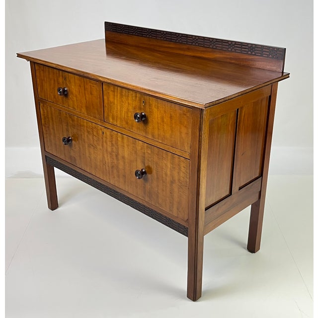 High-quality vintage Regency or Chinese Chippendale style server (frequently utilized as a small sideboard, buffet, or...