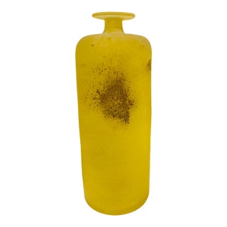 Cenedese Murano "Scavo" Bottle Vase For Sale