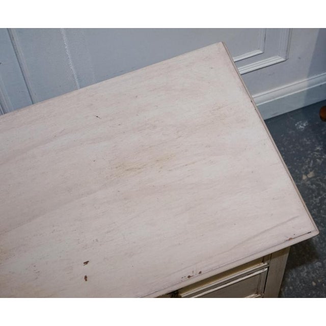 Victorian Hand-Painted Ivory Chest of Drawers with Brass Handles For Sale - Image 10 of 14