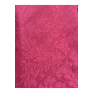 Raspberry Damask Floral Fabric- 3.3 Yards For Sale