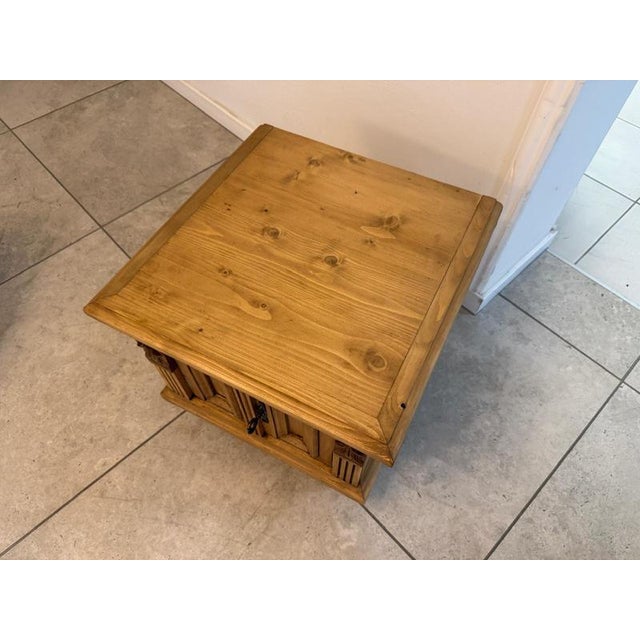 Rustic Nightstand in Wood For Sale - Image 5 of 7