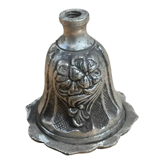 Vintage Sconce Chandelier Part Candle Holder Metal Silver For Sale